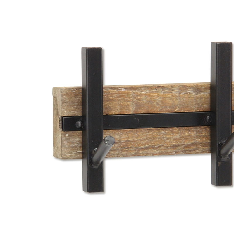 Orionis 5 Hook Modern Coat Rack - Brown