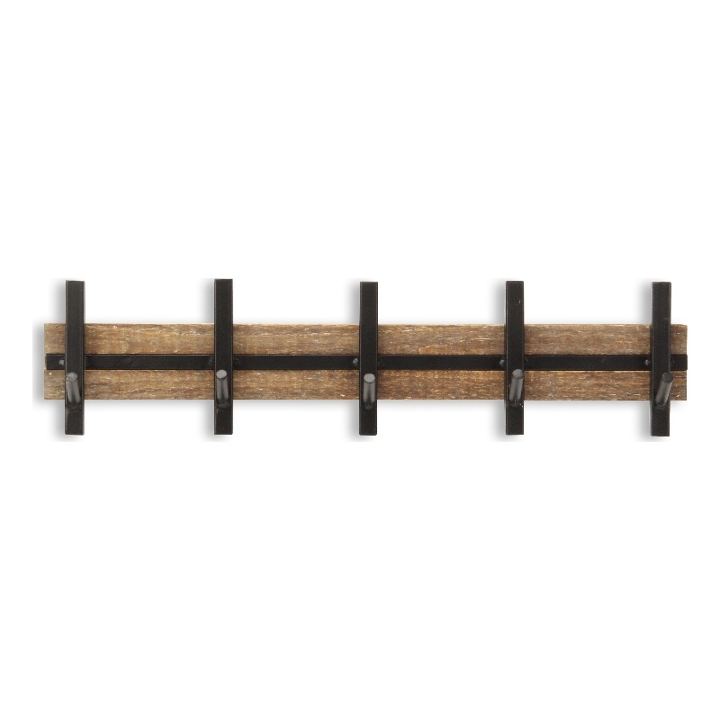 Orionis 5 Hook Modern Coat Rack - Brown