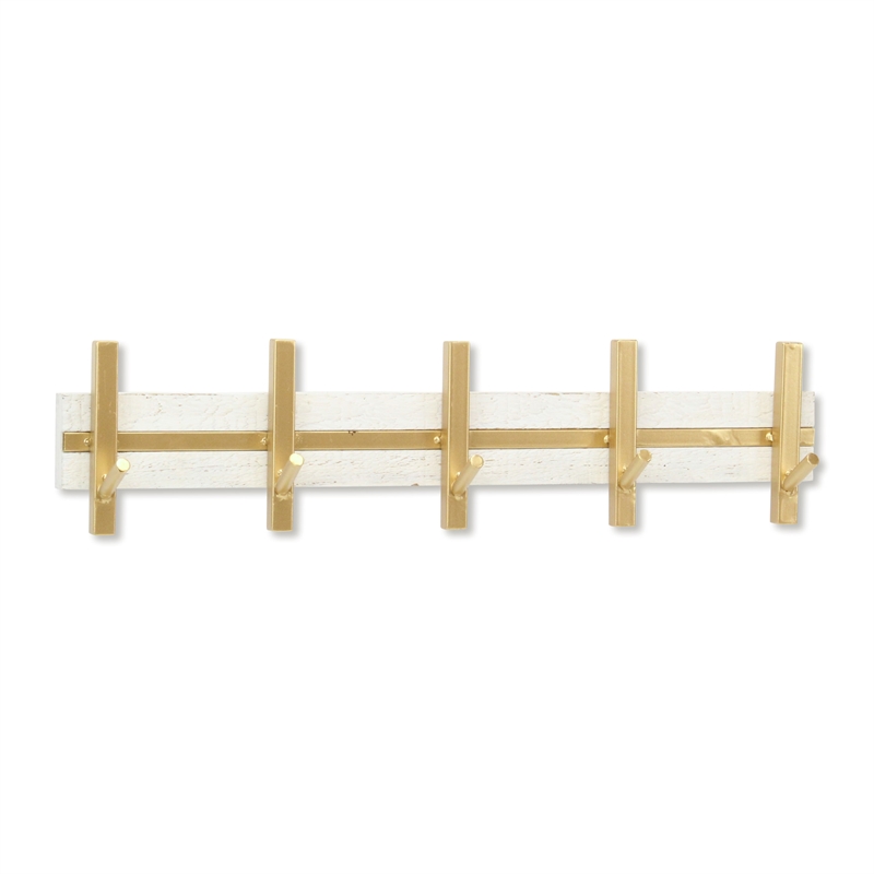 Orionis 5 Hook Modern Coat Rack - White