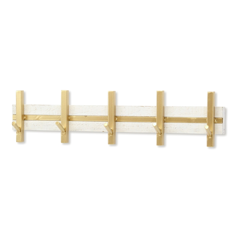 Orionis 5 Hook Modern Coat Rack - White