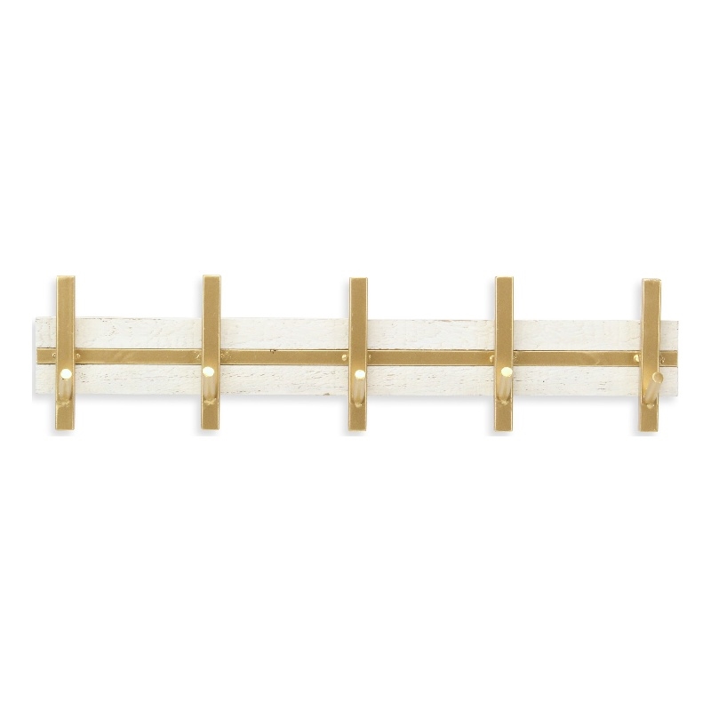 Orionis 5 Hook Modern Coat Rack - White