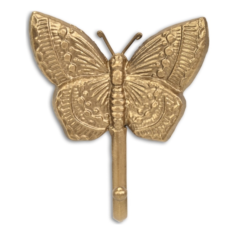 Mythra Golden Butterfly Cast Iron Wall Hook