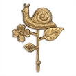 Mythra Golden Snail & Flower Cast Iron Wall Hook