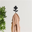 Mythra Black Flower Cast Iron Wall Hook