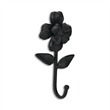 Mythra Black Flower Cast Iron Wall Hook