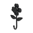 Mythra Black Flower Cast Iron Wall Hook