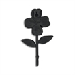 Mythra Black Flower Cast Iron Wall Hook