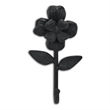 Mythra Black Flower Cast Iron Wall Hook