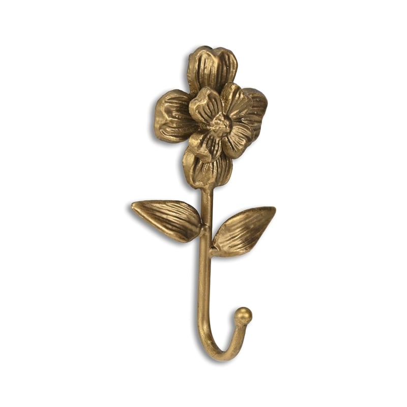 Mythra Golden Flower Cast Iron Wall Hook