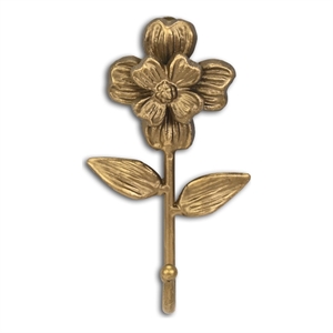 Mythra Golden Flower Cast Iron Wall Hook
