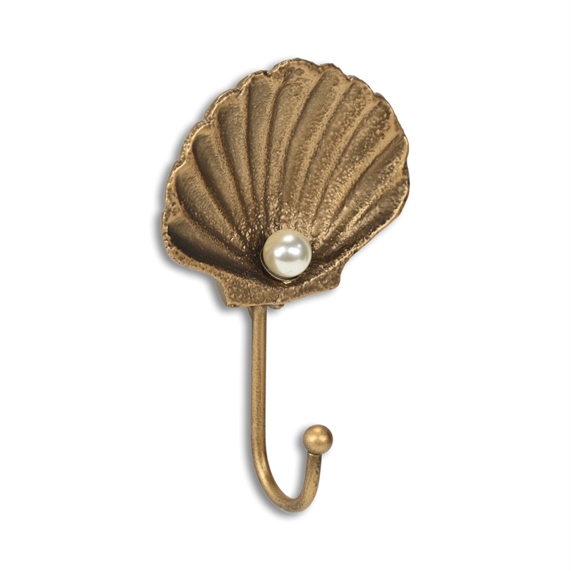 Mythra Golden Seashell Cast Iron Wall Hook