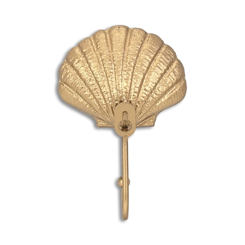 Mythra Golden Seashell Cast Iron Wall Hook