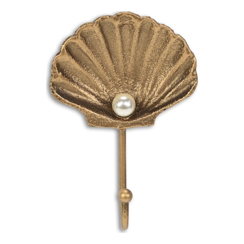 Mythra Golden Seashell Cast Iron Wall Hook