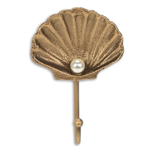 Mythra Golden Seashell Cast Iron Wall Hook