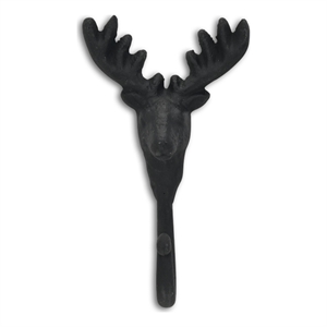 Mythra Black Reindeer Cast Iron Wall Hook