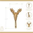 Mythra Golden Reindeer Cast Iron Wall Hook