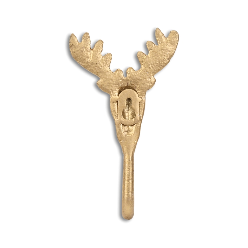 Mythra Golden Reindeer Cast Iron Wall Hook