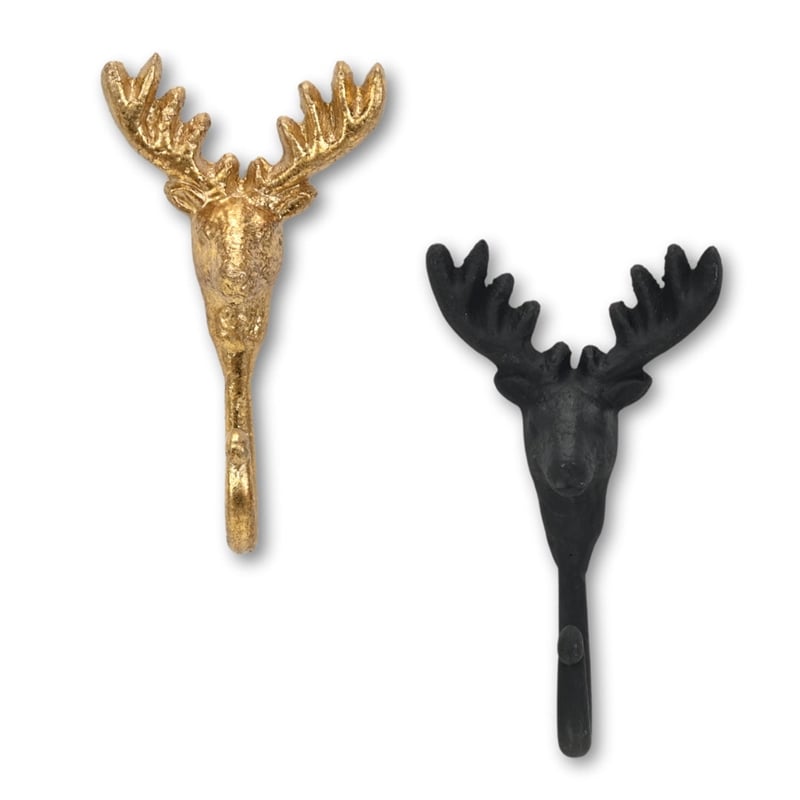 Mythra Golden Reindeer Cast Iron Wall Hook