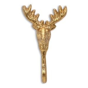 Mythra Golden Reindeer Cast Iron Wall Hook