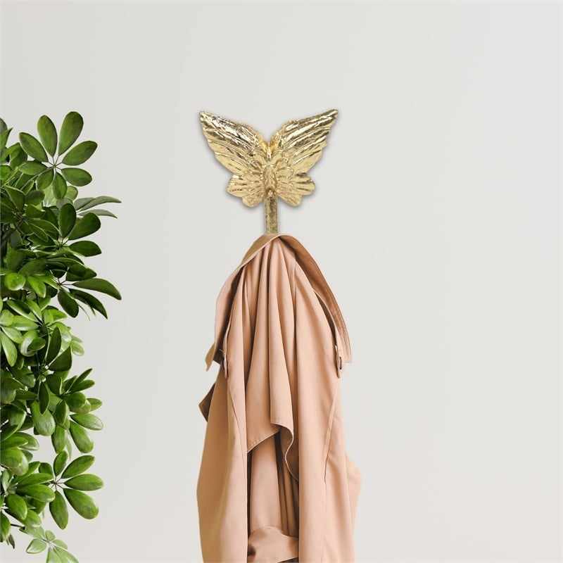 Mythra Golden Angel Wings Cast Iron Wall Hook