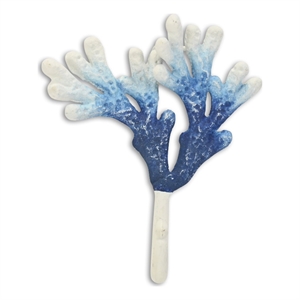 Solva Blue & White Coral Cast Iron Wall Hook