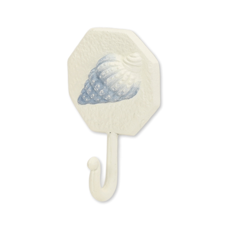 Solva Coastal Colored Conch Cast Iron Wall Hook