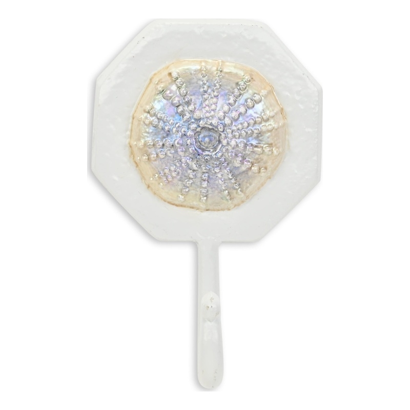 Solva Coastal Colored Sand Dollar Cast Iron Wall Hook