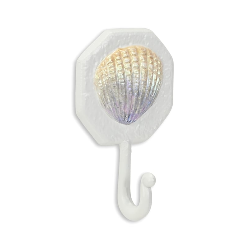 Solva Coastal Colored Shell Cast Iron Wall Hook