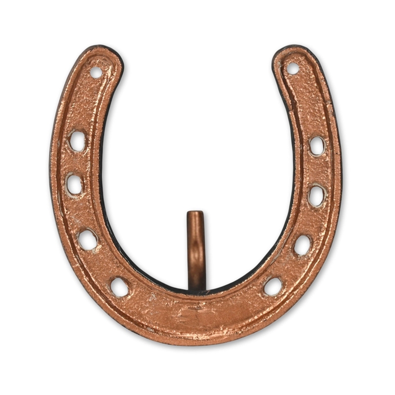 Pecara Horseshoe Themed Cast Iron Wall Hook - Rustic Bronze