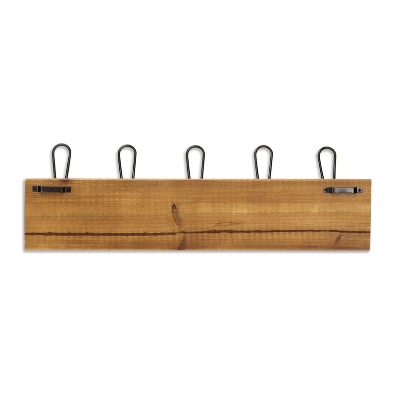 Timelo 5 Hook Wood & Metal Coat Rack