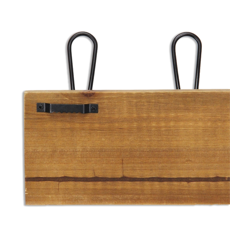 Timelo 5 Hook Wood & Metal Coat Rack