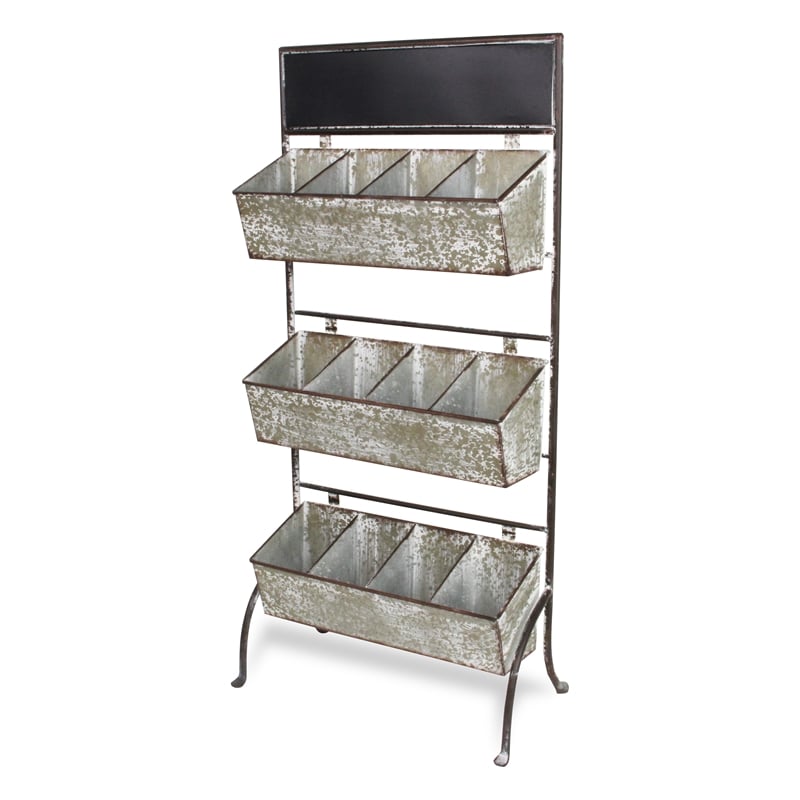 Halcy 12 Slot Galvanized Stand & Chalkboard