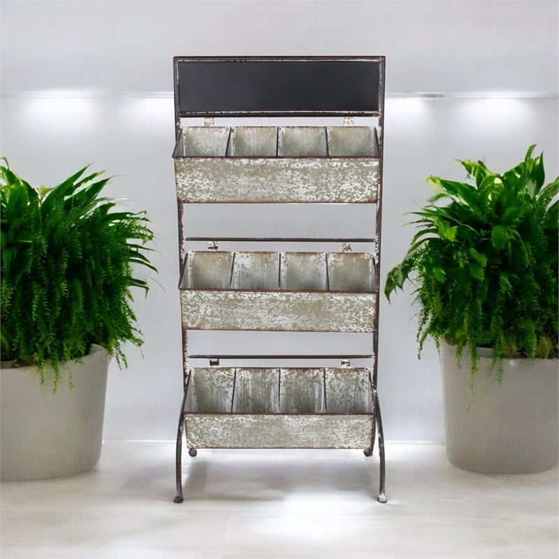 Halcy 12 Slot Galvanized Stand & Chalkboard