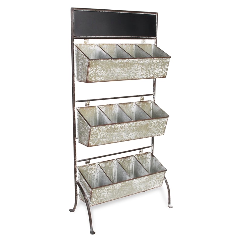 Halcy 12 Slot Galvanized Stand & Chalkboard