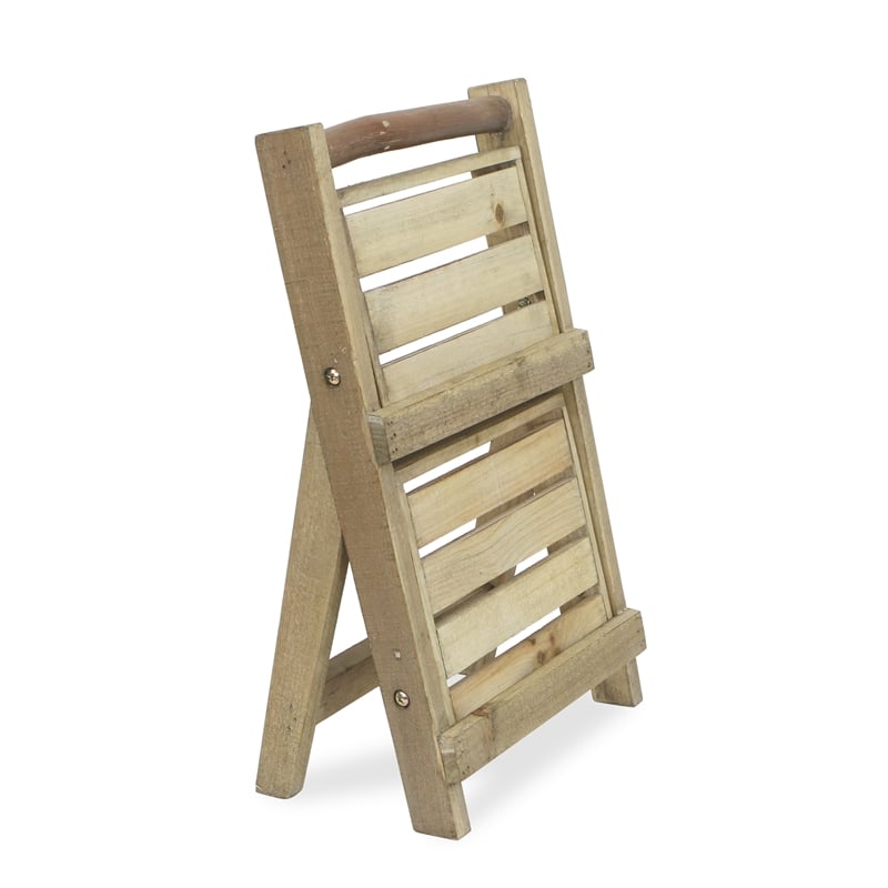 Alari 2 Tier Wood Folding Shelf - Small