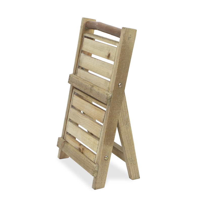 Alari 2 Tier Wood Folding Shelf - Small