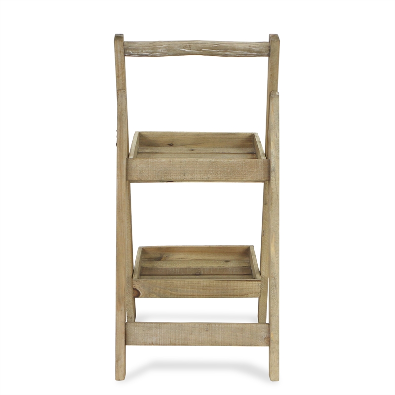 Alari 2 Tier Wood Folding Shelf - Large