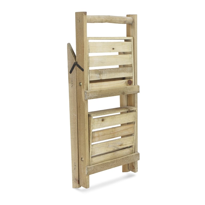 Alari 2 Tier Wood Folding Shelf - Large