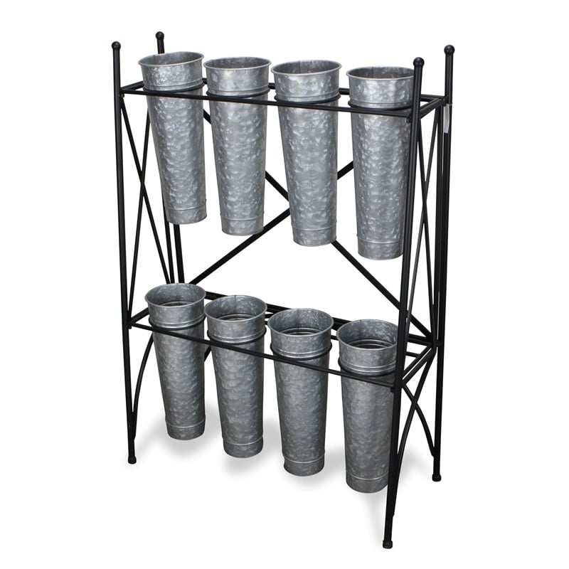 Kora 8 Pot Folding Metal Plant Stand