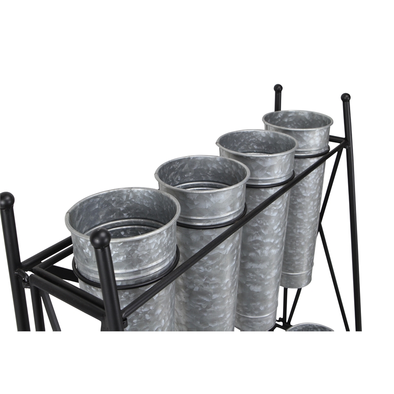 Kora 8 Pot Folding Metal Plant Stand