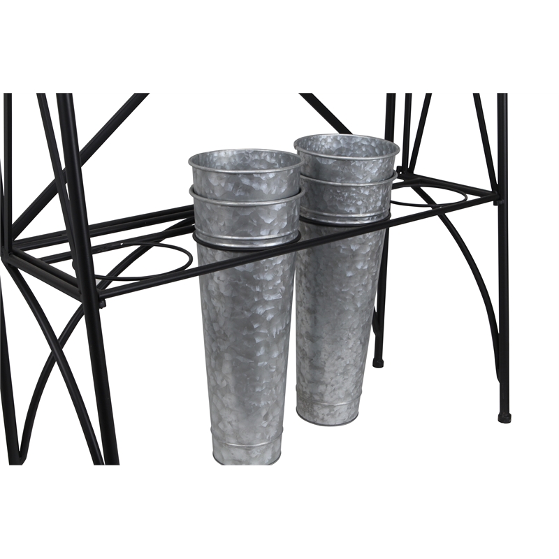 Kora 8 Pot Folding Metal Plant Stand