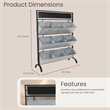 Clarice 9 Slot Metal Display Stand & Chalkboard