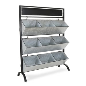 Clarice 9 Slot Metal Display Stand & Chalkboard