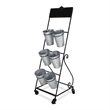 Kalila 6 Pot Metal Rolling Cart - Chalkboard