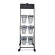 Kalila 6 Pot Metal Rolling Cart - Chalkboard