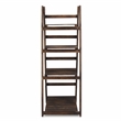 Foxley 4 Tier Folding Wood Shelf - Brown