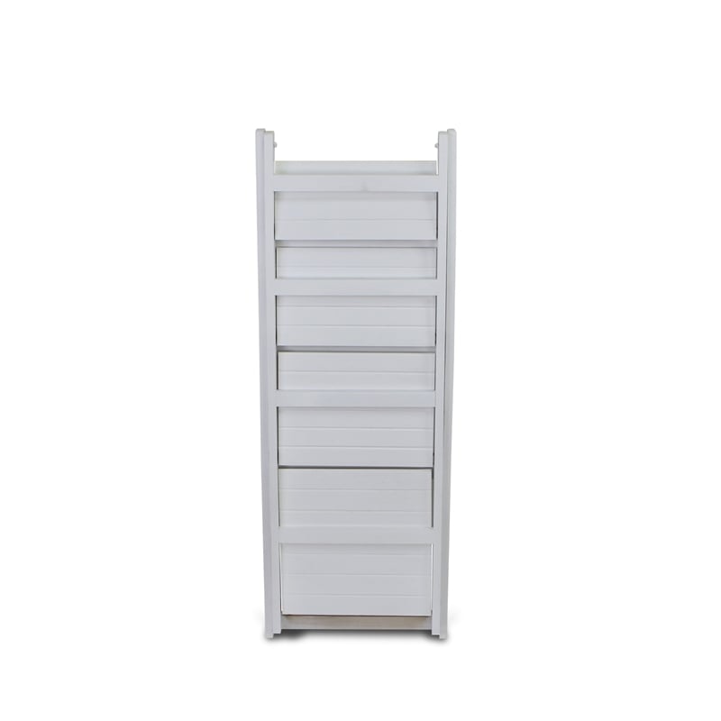Foxley 4 Tier Folding Wood Shelf - White