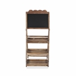 Genna 3 Tier Wood & Chalkboard Folding Shelf