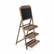 Genna 3 Tier Wood & Chalkboard Folding Shelf