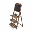 Genna 3 Tier Wood & Chalkboard Folding Shelf